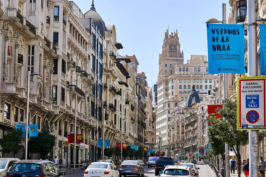 Vista de Madrid en un día soleado de verano