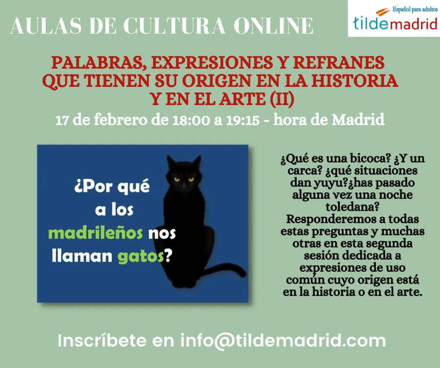 Cartel de la sesión sobre palabras, expresiones y refranes