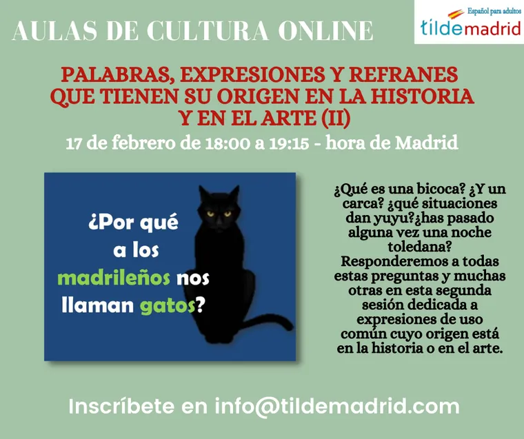 Cartel de la sesión sobre palabras, expresiones y refranes