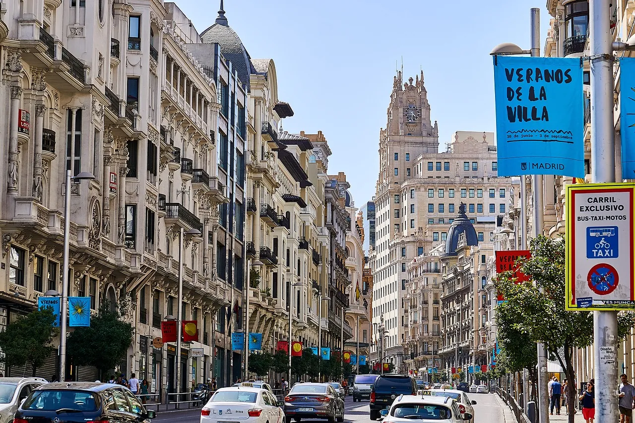 Vista de Madrid en un día soleado de verano