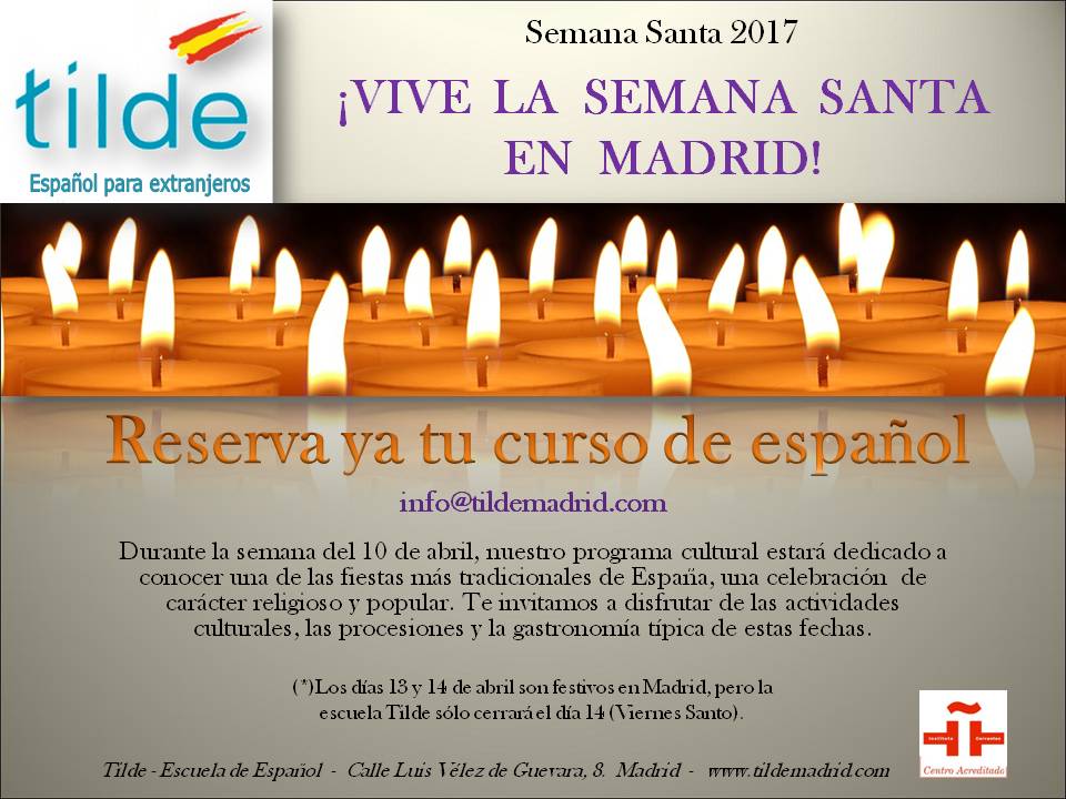 Curso de español para la Semana Santa en Madrid